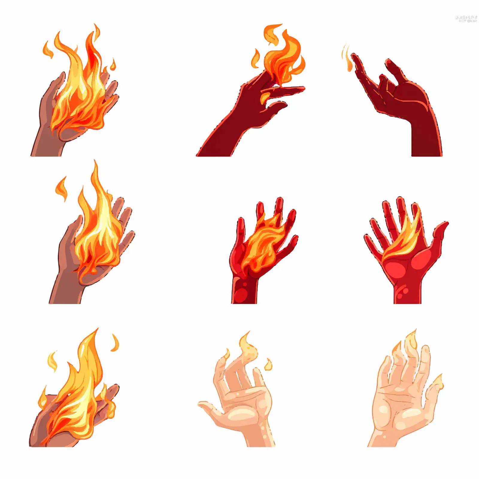 Hands Holding a Burning Match Flame — free download from Dotvec