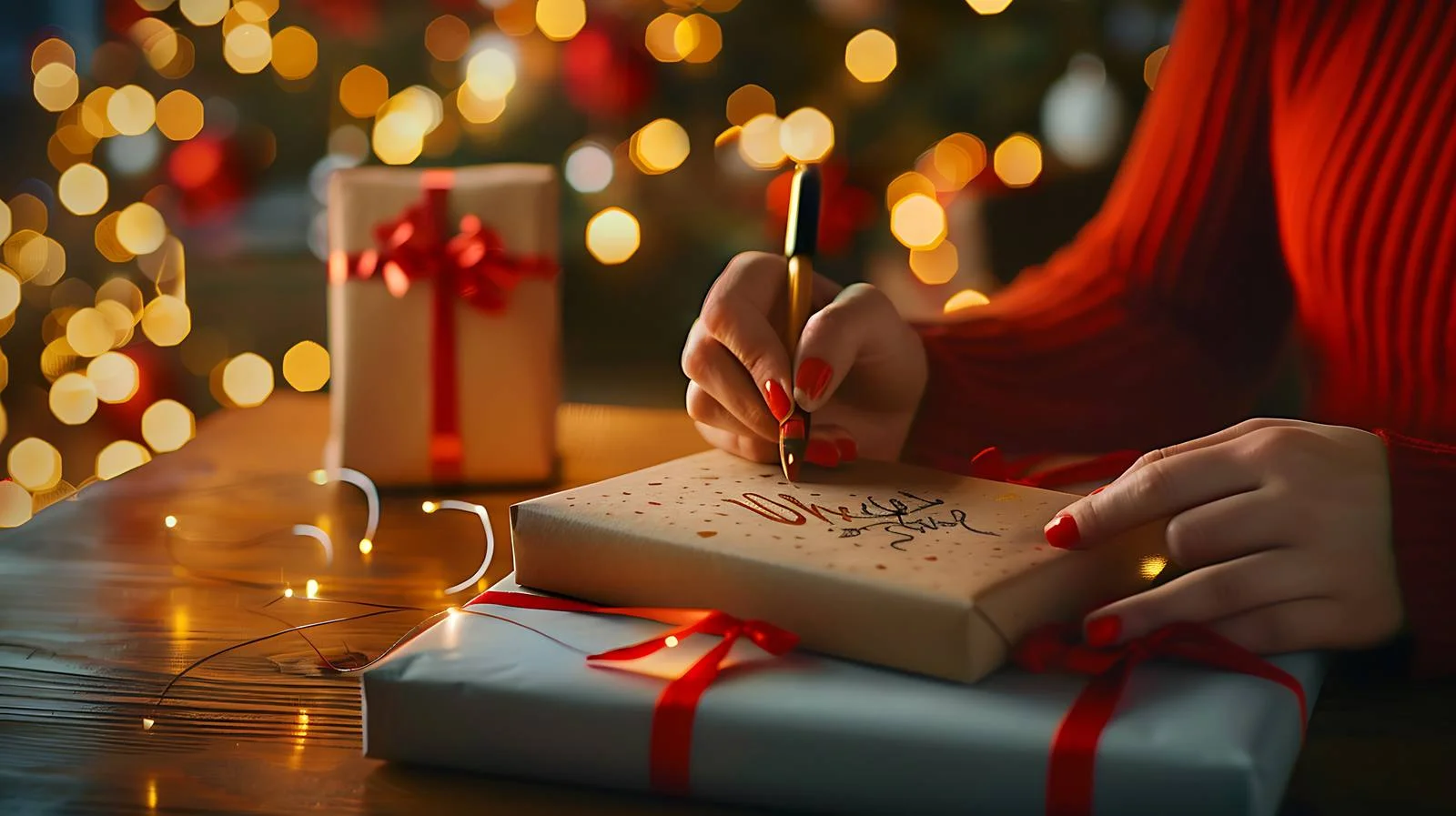 Greeting Card Writing with Gift Box — free download from Dotvec