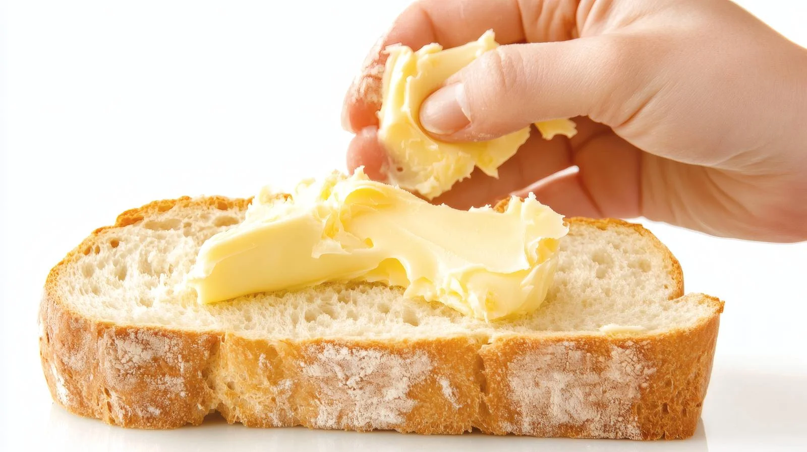 Spreading Butter on Bread, White Background — free download from Dotvec
