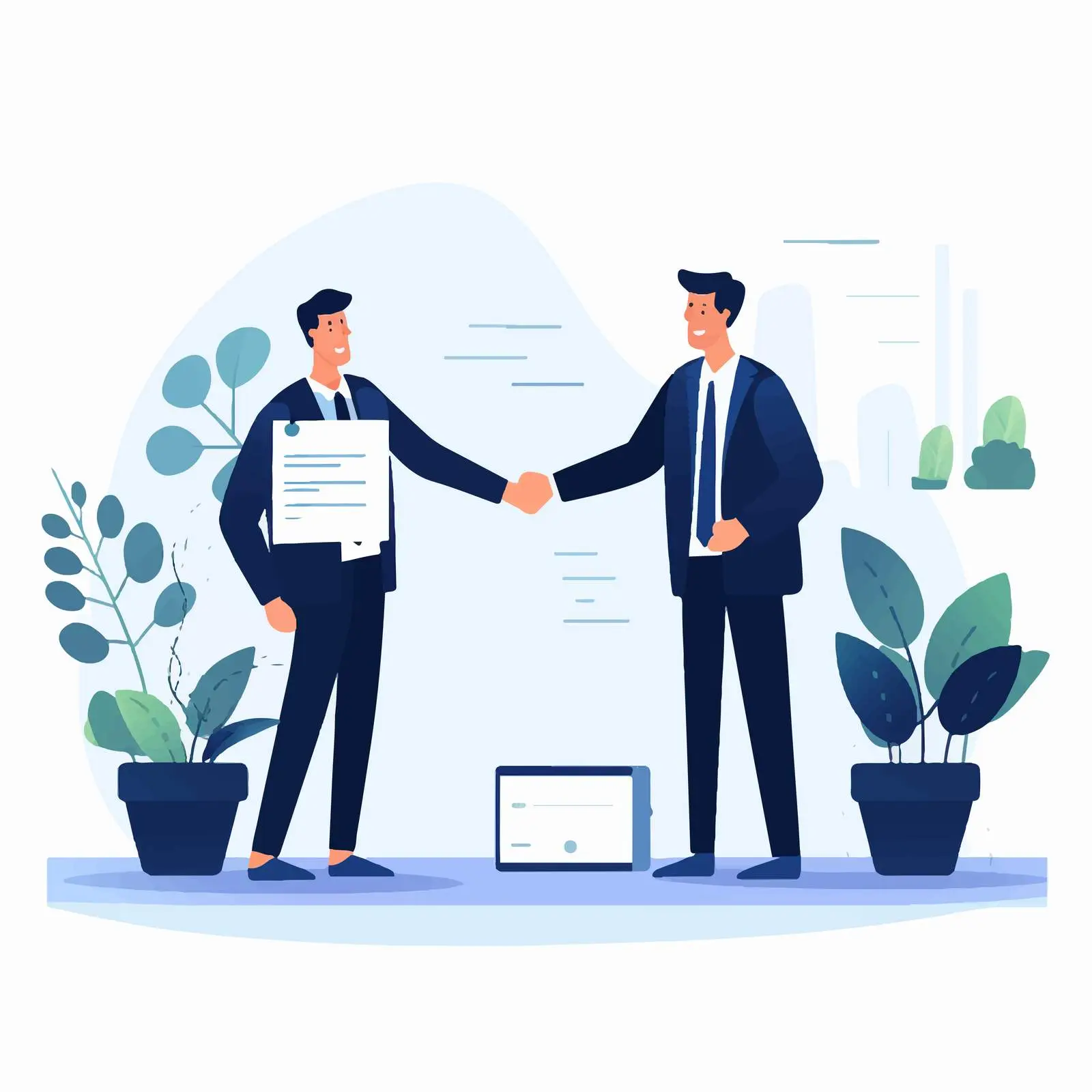 Handshake for Business Cooperation and Partnerships — free download from Dotvec