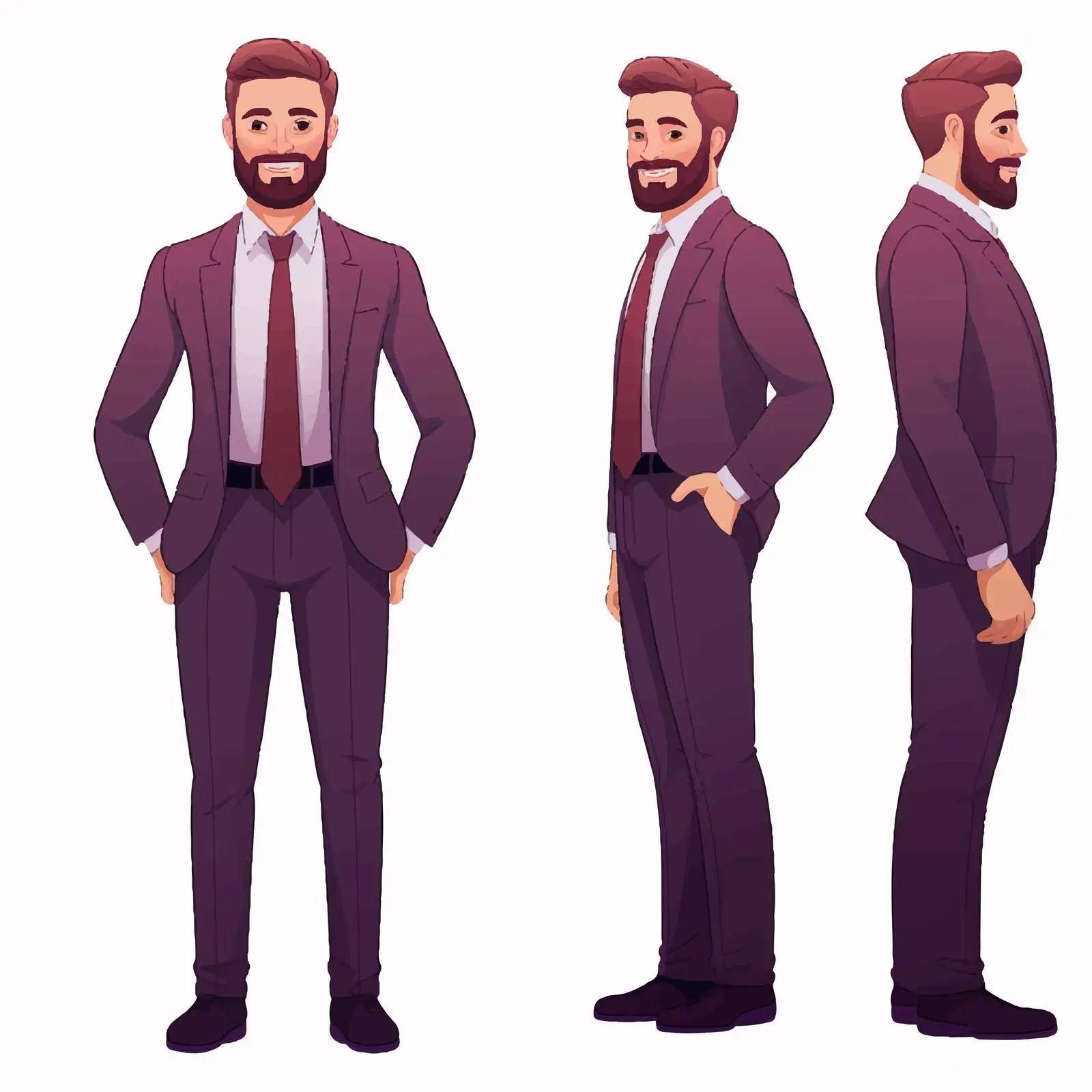 Elegant Businessman with Beard in Stylish Suit — free download from Dotvec