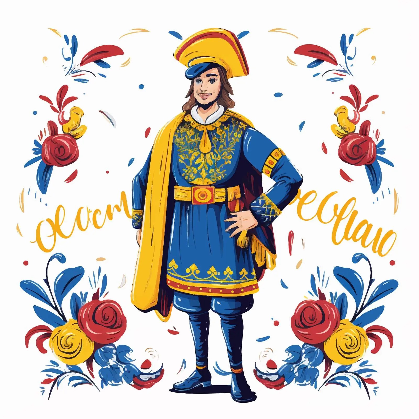 Welcome to Ukraine Cossack Hand Lettering Design — free download from Dotvec