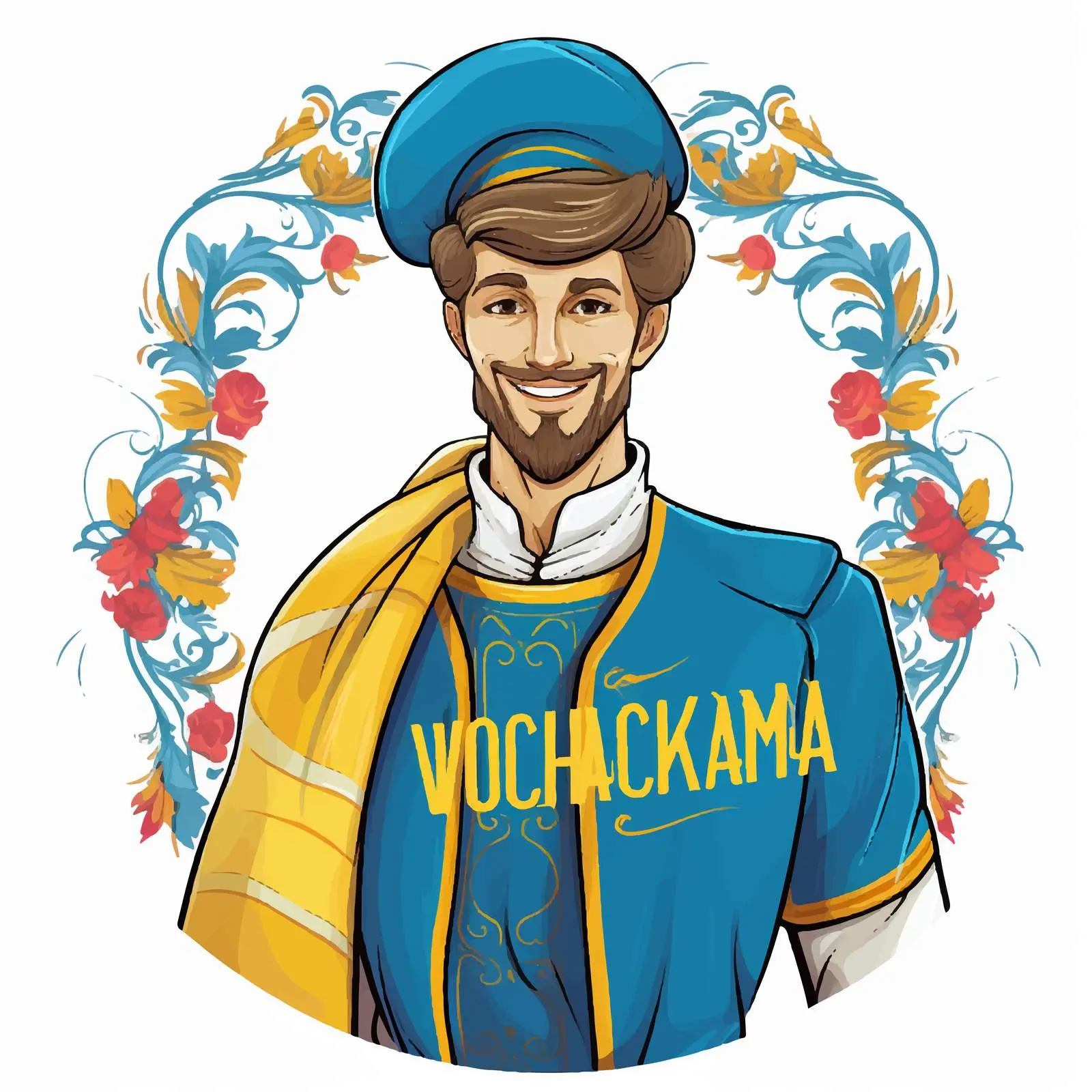 Cossack Welcome to Ukraine Hand Lettering Vector — free download from Dotvec