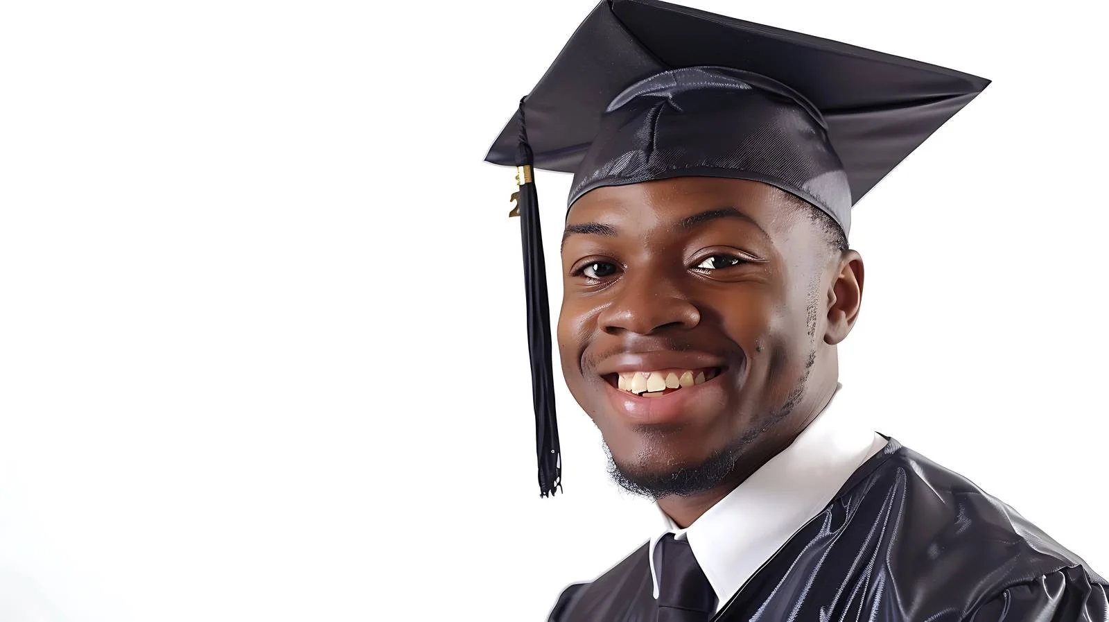 Stylish black college grad in cap — free download from Dotvec
