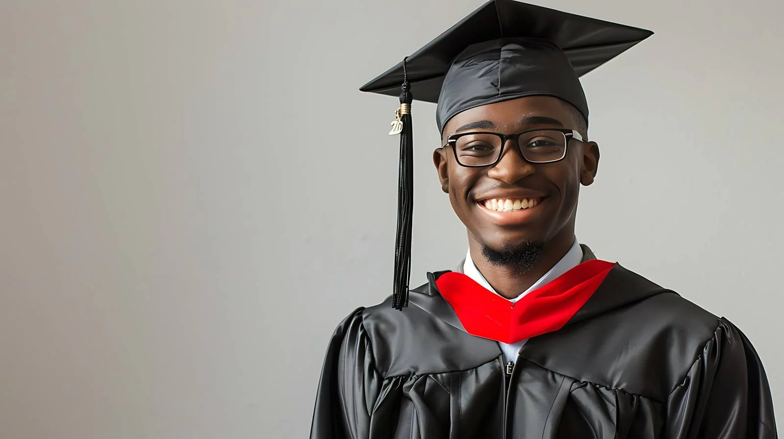 Stylish black college grad with cap — free download from Dotvec