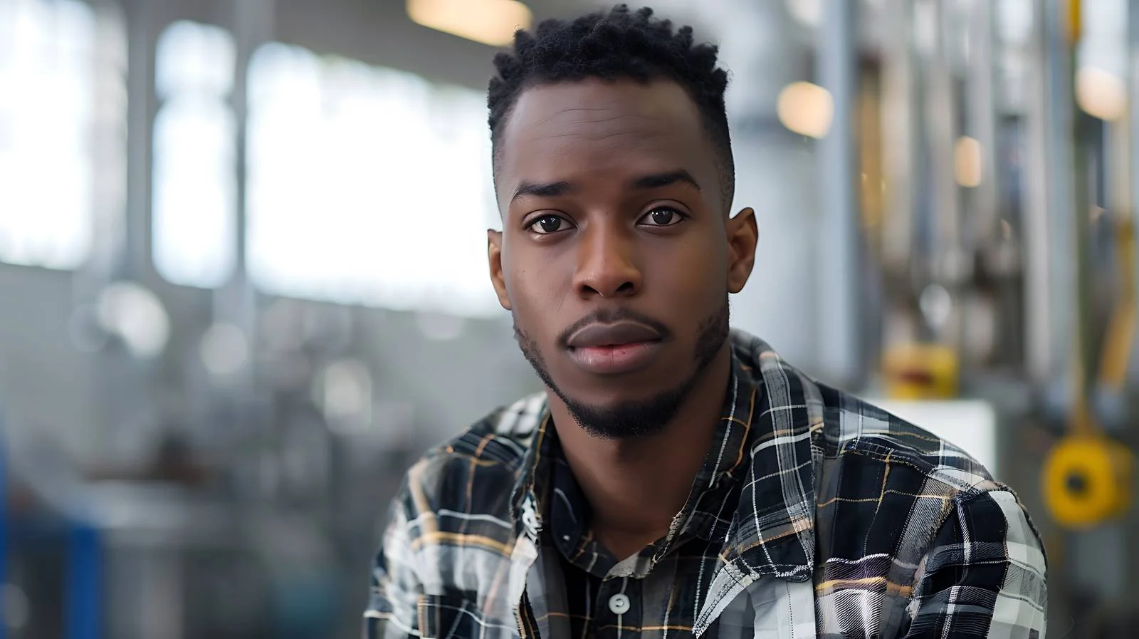 Stylish African American in Industrial Environment — free download from Dotvec