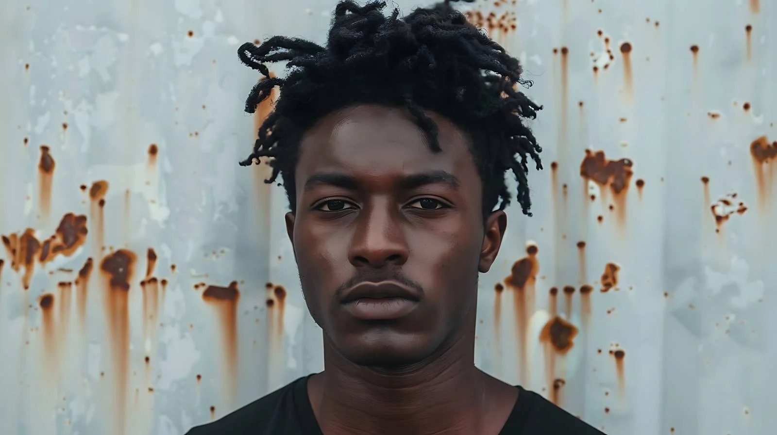 Stylish Black Man Poses near Metal — free download from Dotvec