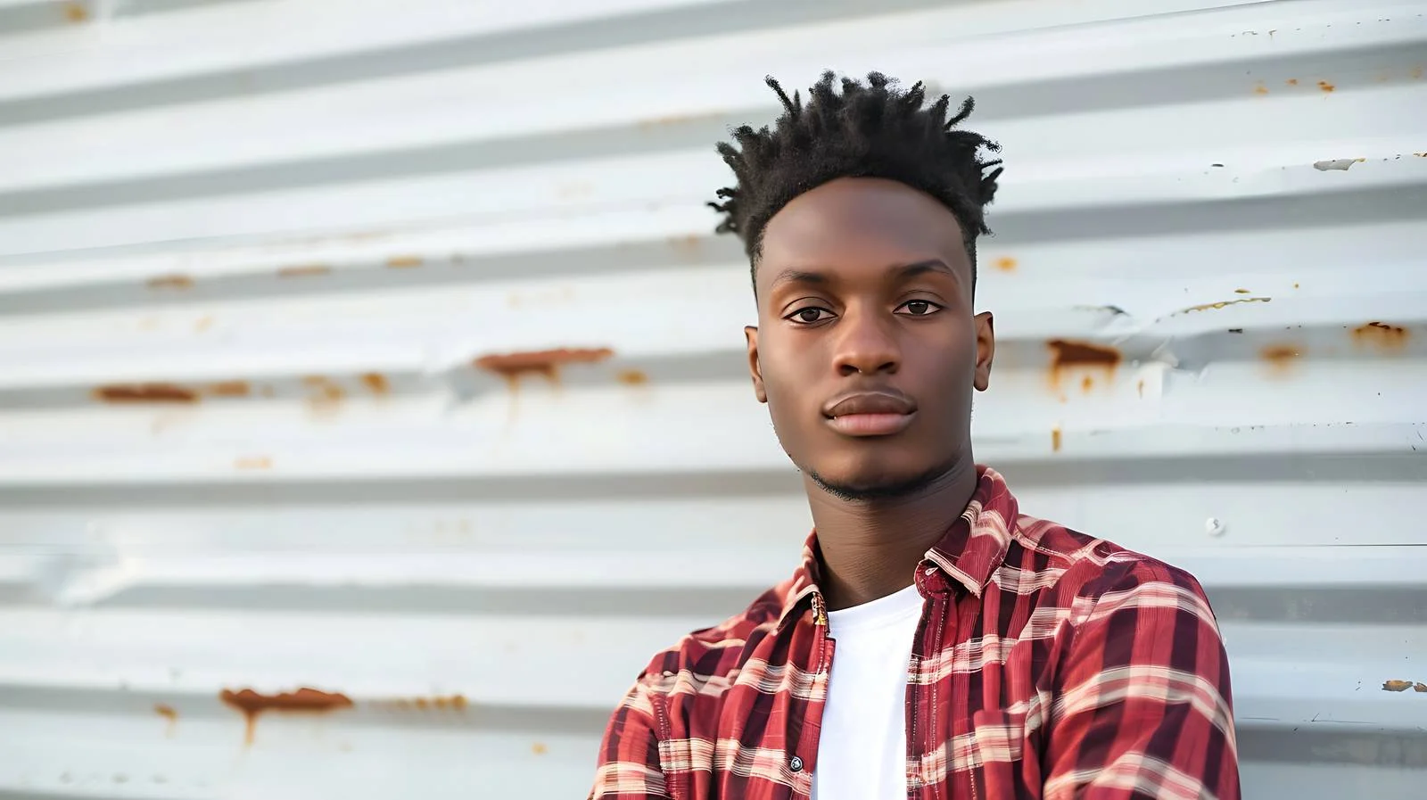 Stylish Young Black Man Near Painted Metal — free download from Dotvec