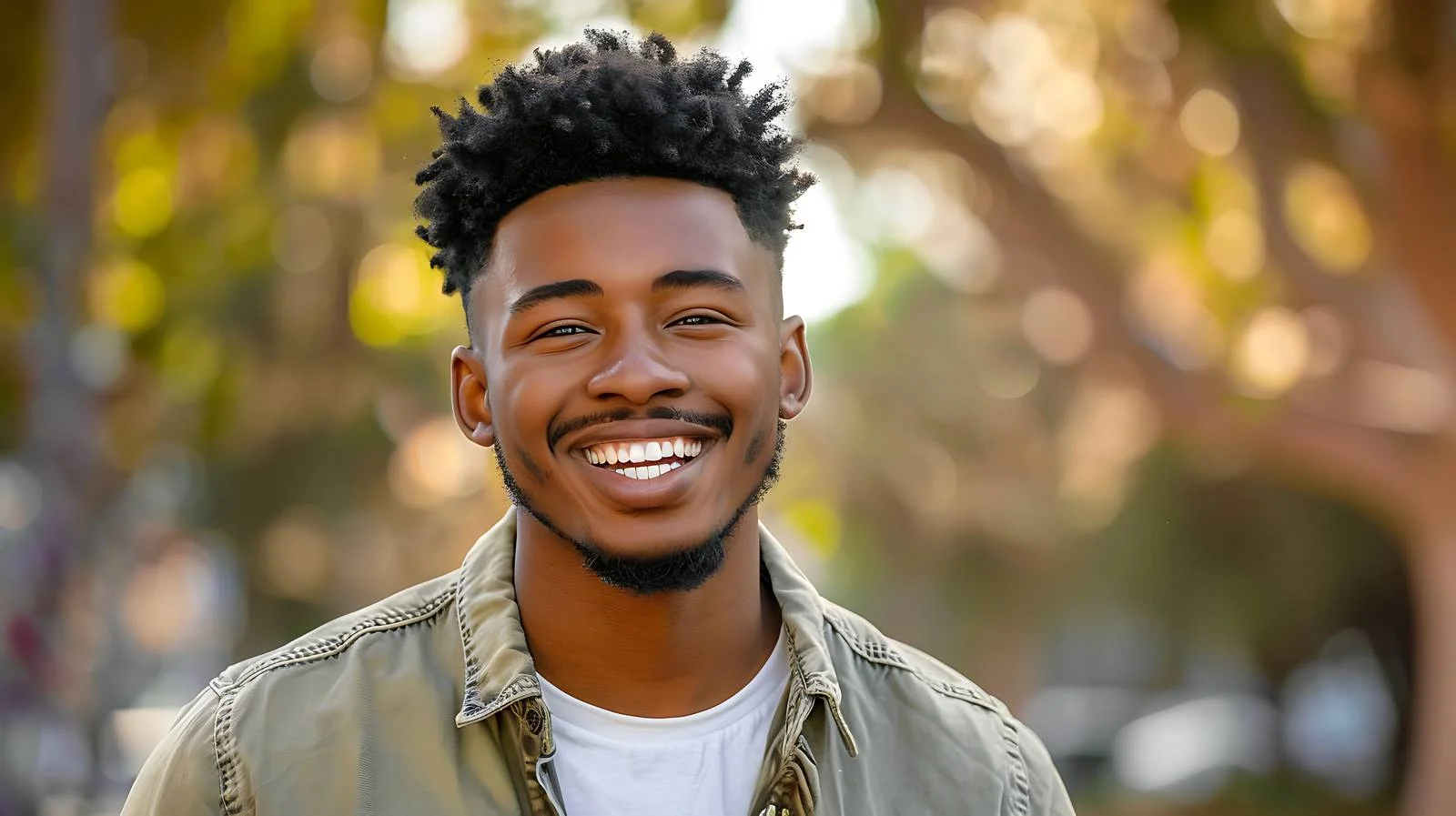 Joyful young Black man in nature — free download from Dotvec