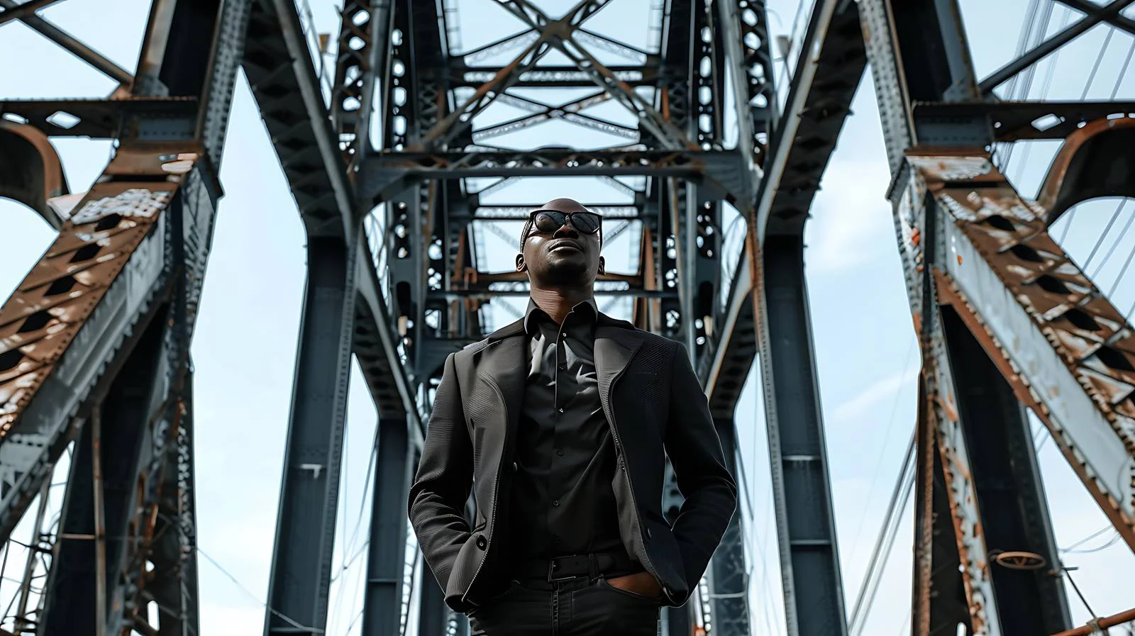 Confident young man in industrial environment free images image from Dotvec