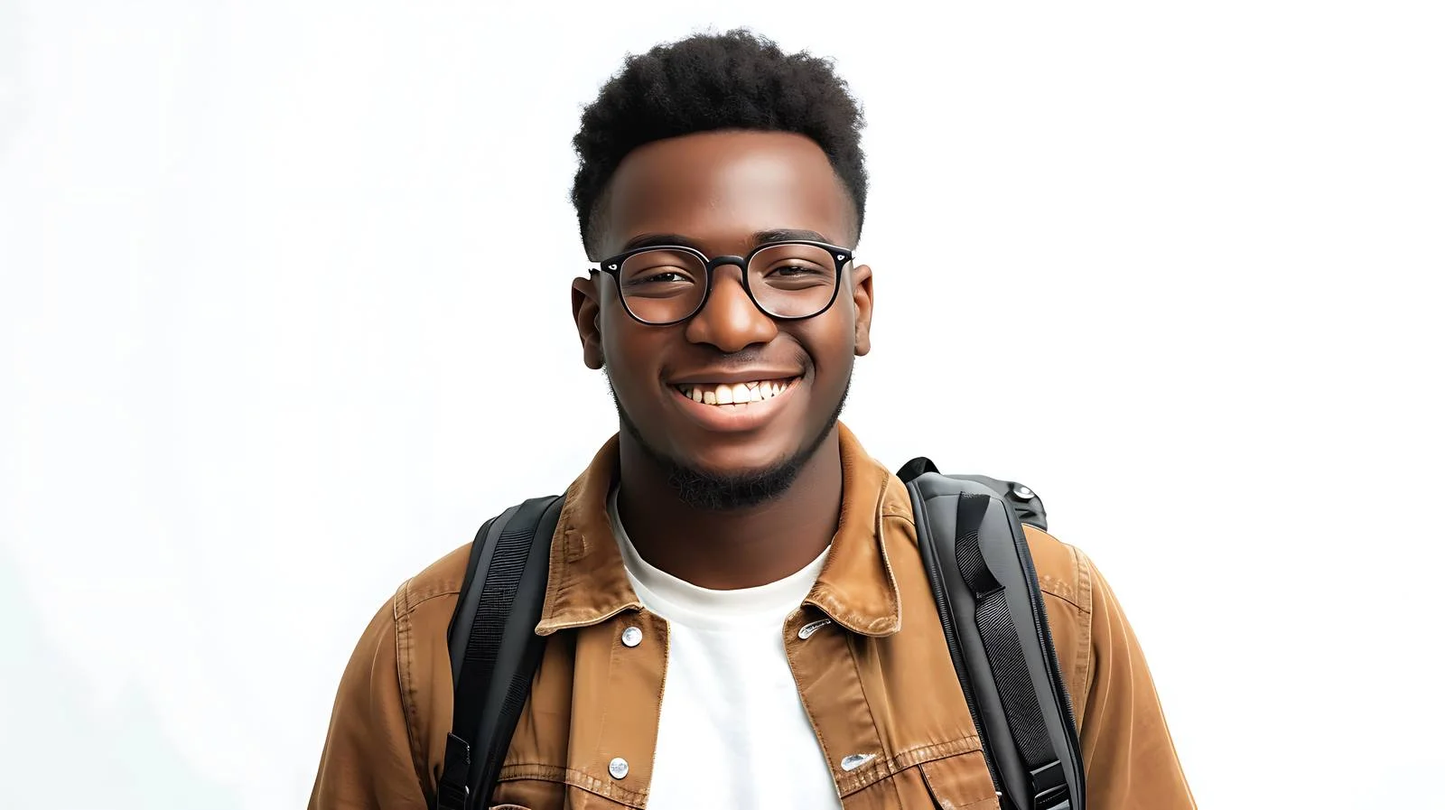 Confident young black student smiling outdoors — free download from Dotvec