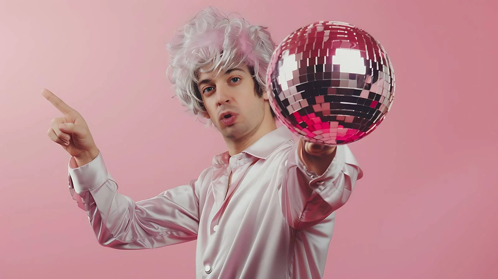 Stylish Man with Disco Ball — free download from Dotvec