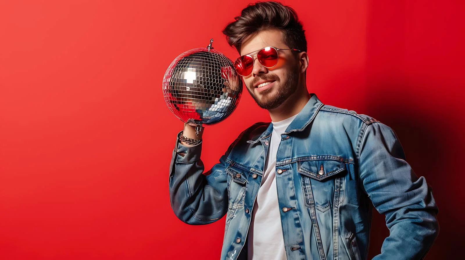 Stylish Man with Disco Ball Light — free download from Dotvec