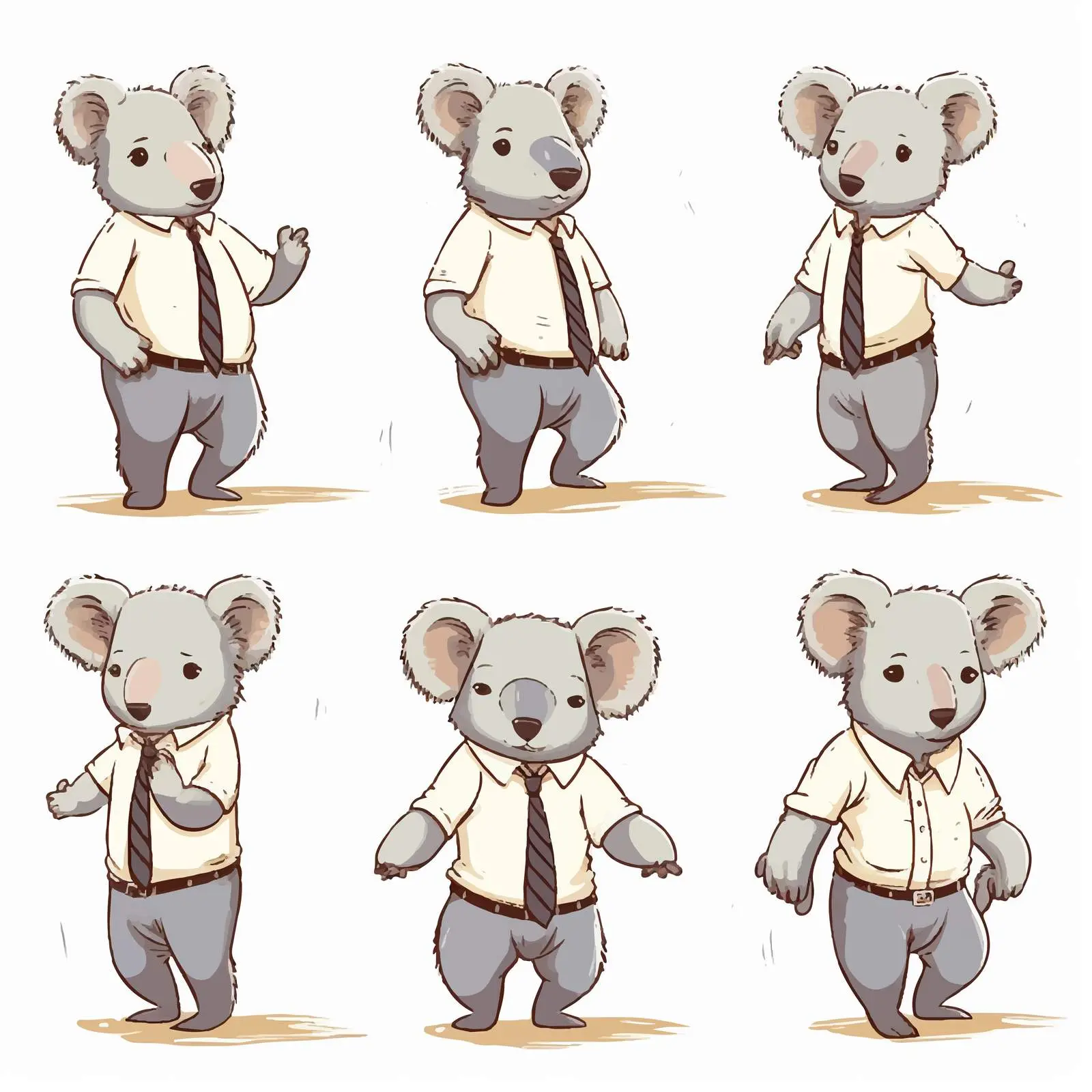 Handwritten Style Businessman Koala Vector Set — free download from Dotvec