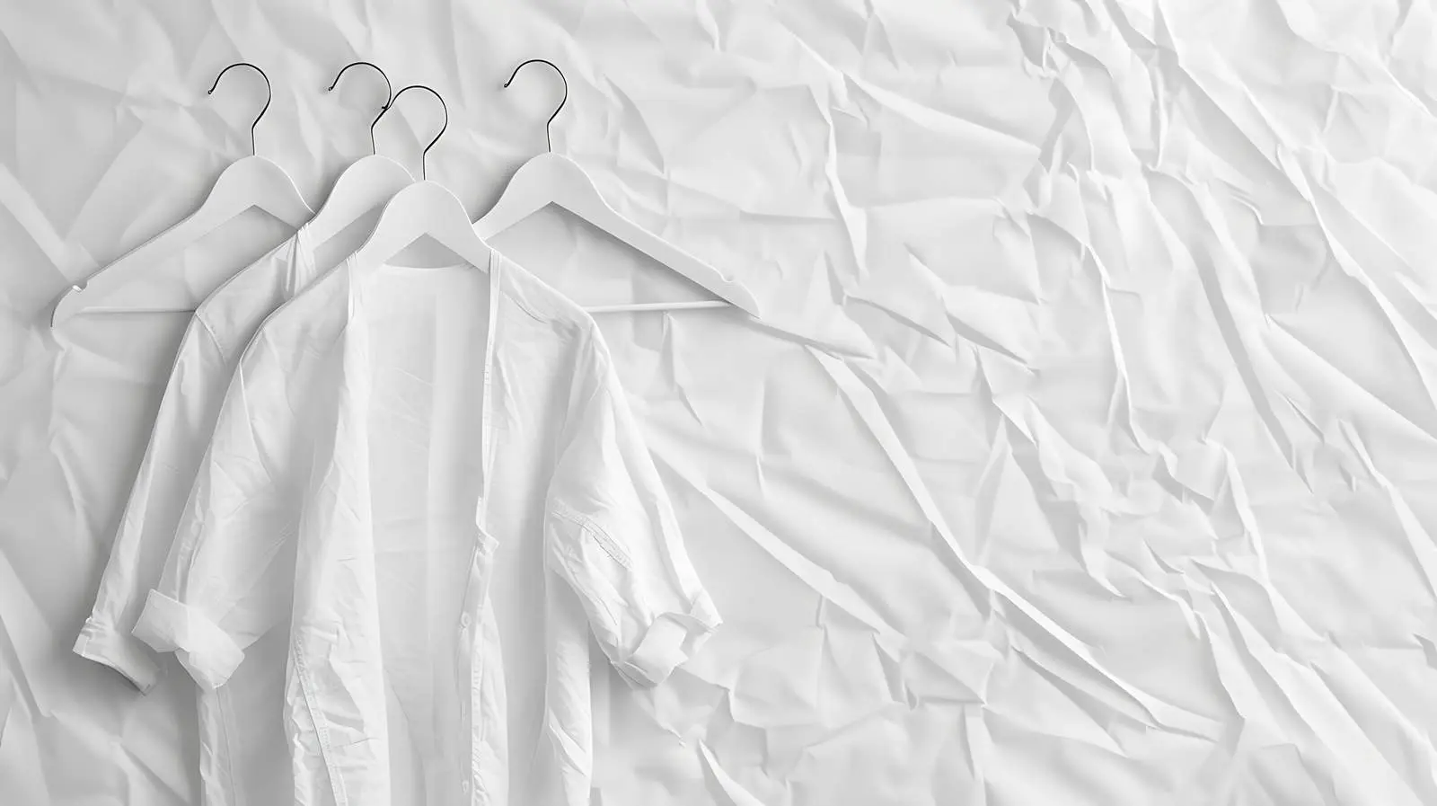 Hangers on Crumpled Linen Background — free download from Dotvec