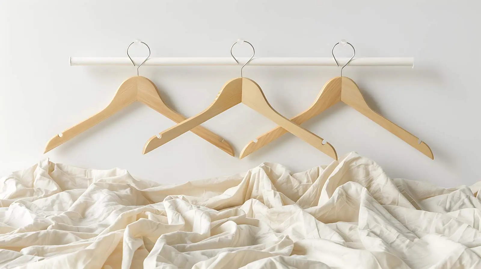Hangers on Crumpled White Background — free download from Dotvec