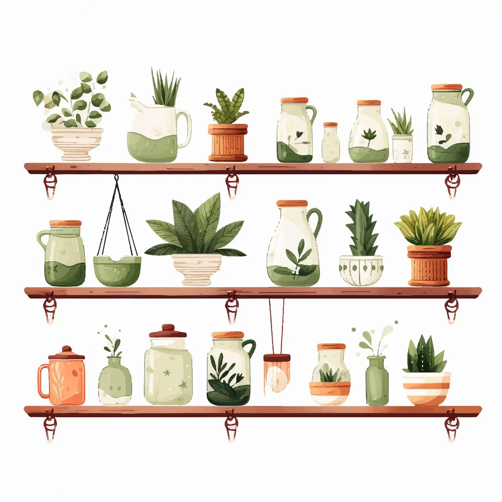 Stylish Hanging Wall Shelves for Modern Interiors — free download from Dotvec