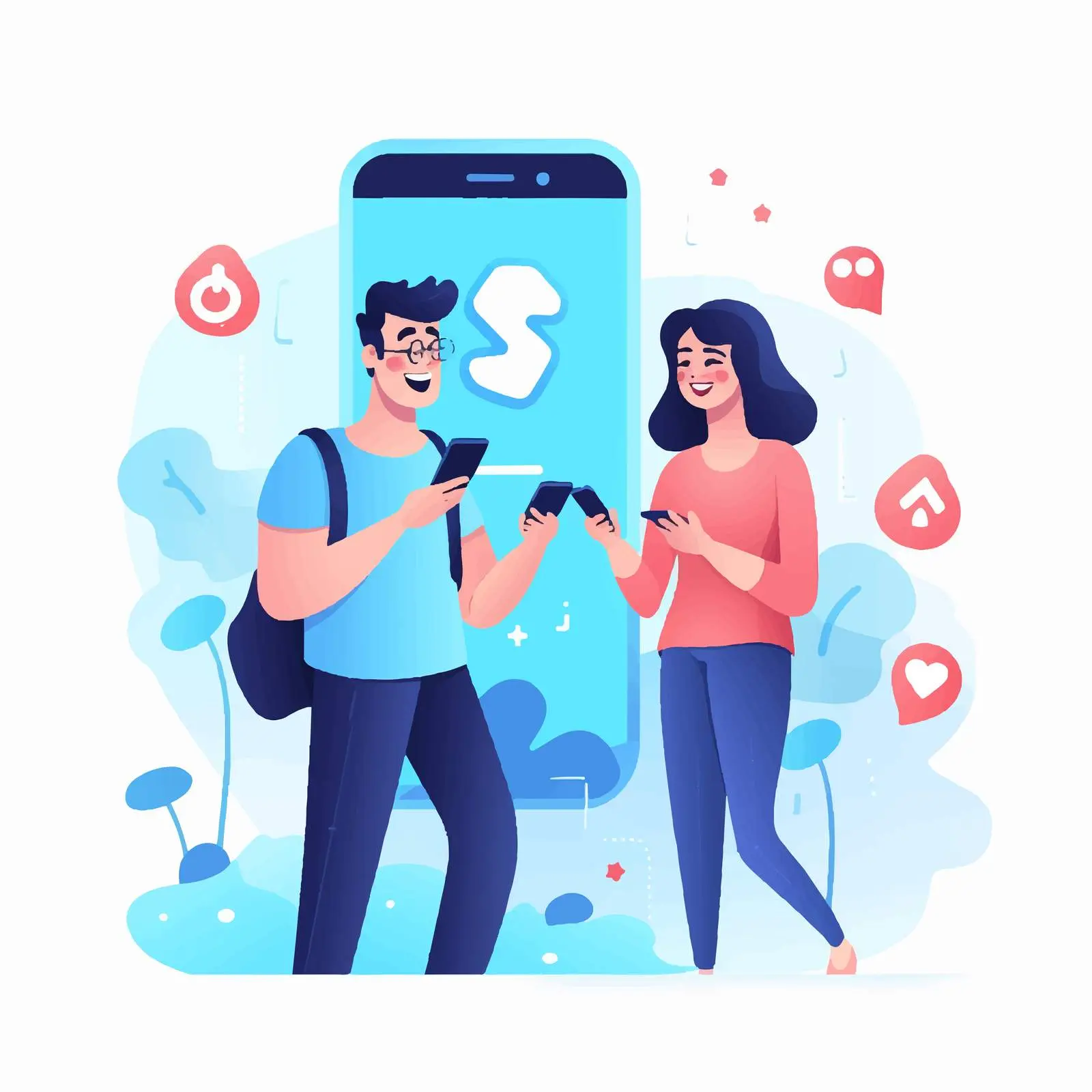 Happy Mobile App Users and Supportive Customers — free download from Dotvec