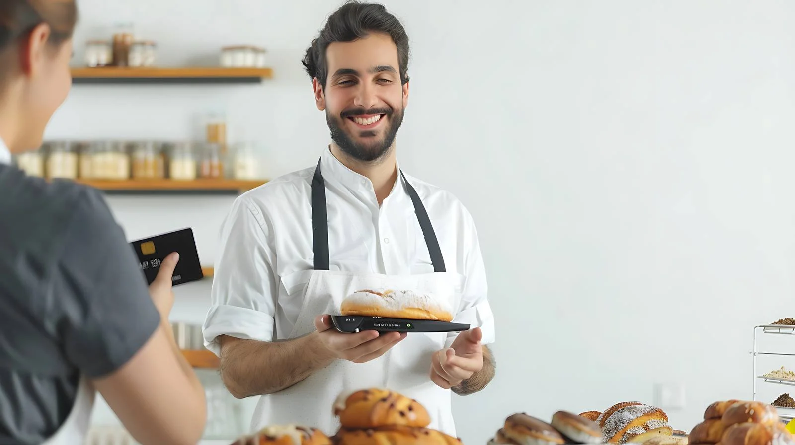 Baker Accepting Contactless Payment — free download from Dotvec