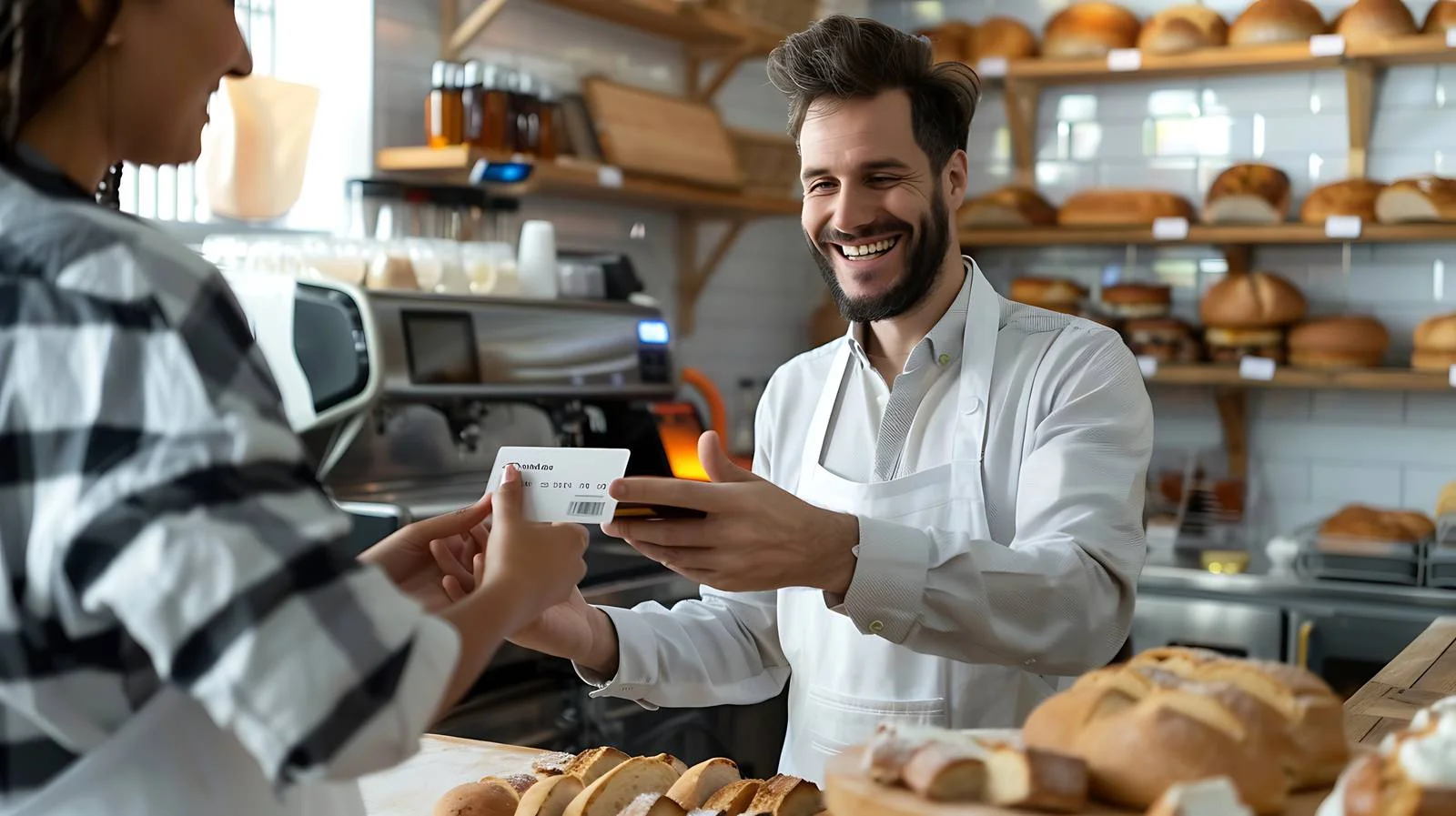 Baker Receiving Contactless Payment — free download from Dotvec