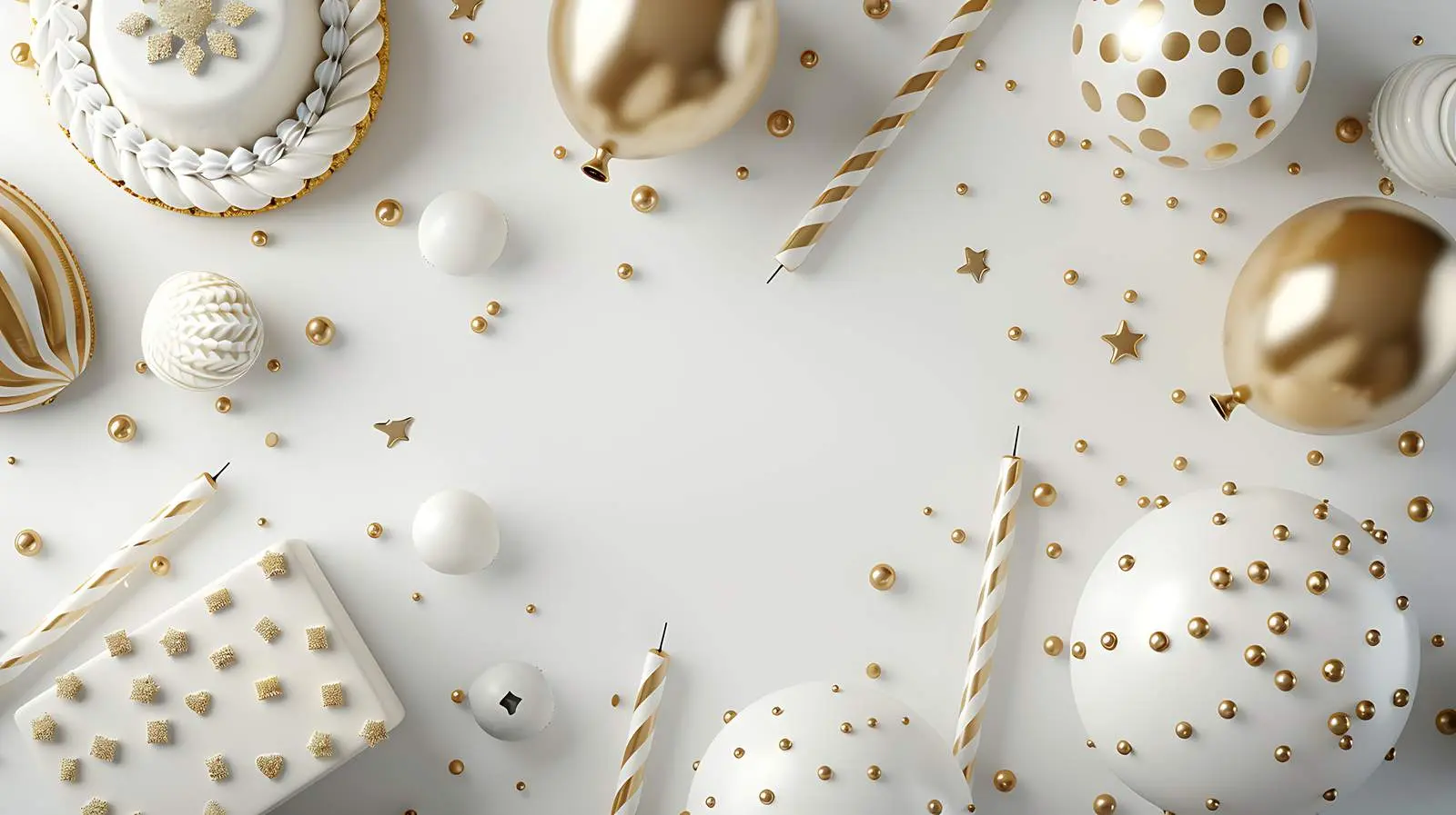 Colorful Birthday Party Cake with Balloons — free download from Dotvec