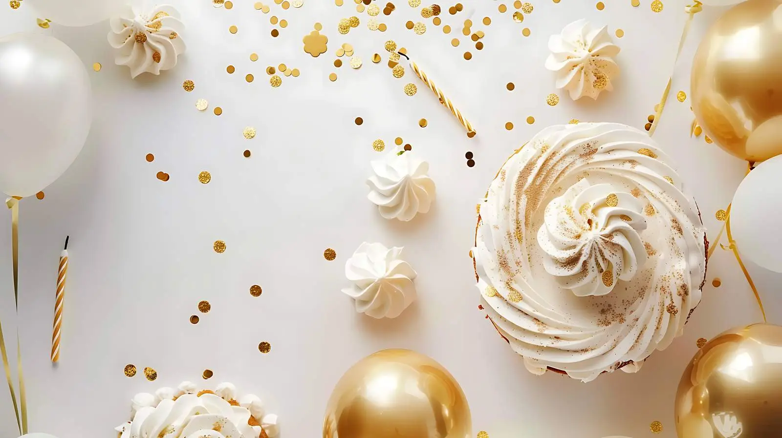 Colorful Birthday Cake with Balloons and Candles — free download from Dotvec