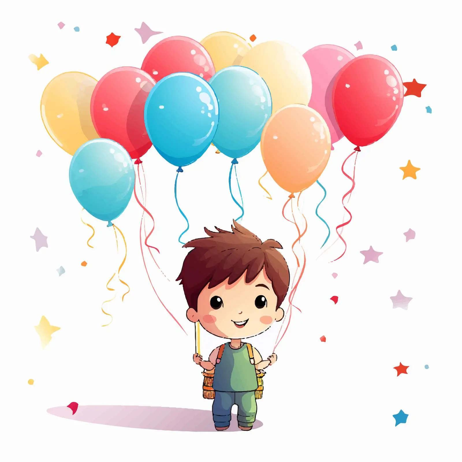 Cute Cartoon Birthday Greeting Card Design — free download from Dotvec