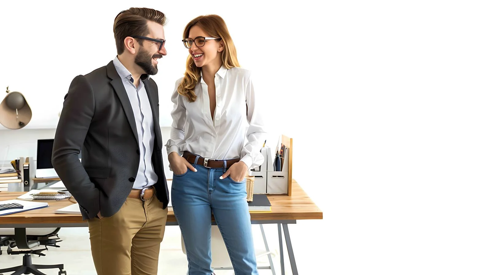 Colleagues Discussion in Office Setting — free download from Dotvec