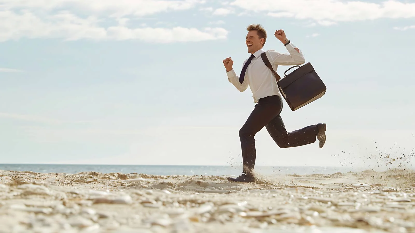 Escaping Businessman from Office Responsibilities — free download from Dotvec