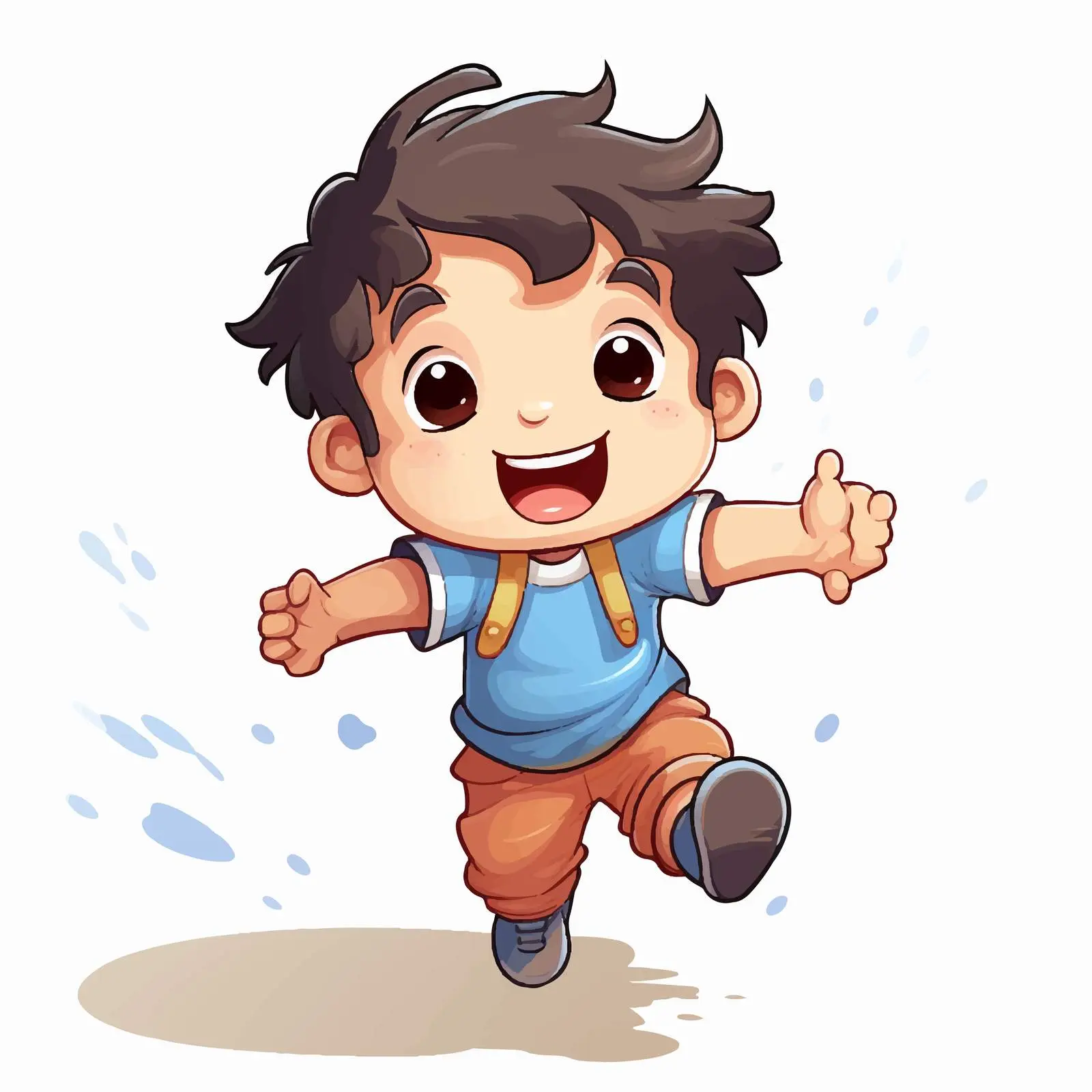 Happy Cartoon Child Vector Illustration — free download from Dotvec