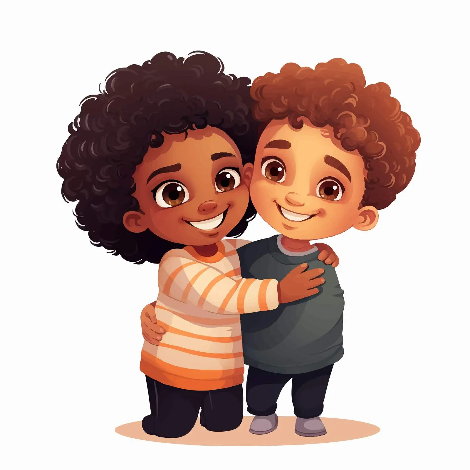 Happy Kids Hugging Friends Together — free download from Dotvec