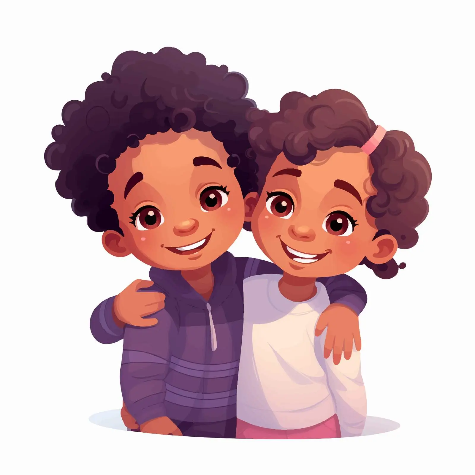 Happy Children Hugging Friendship Vector — free download from Dotvec