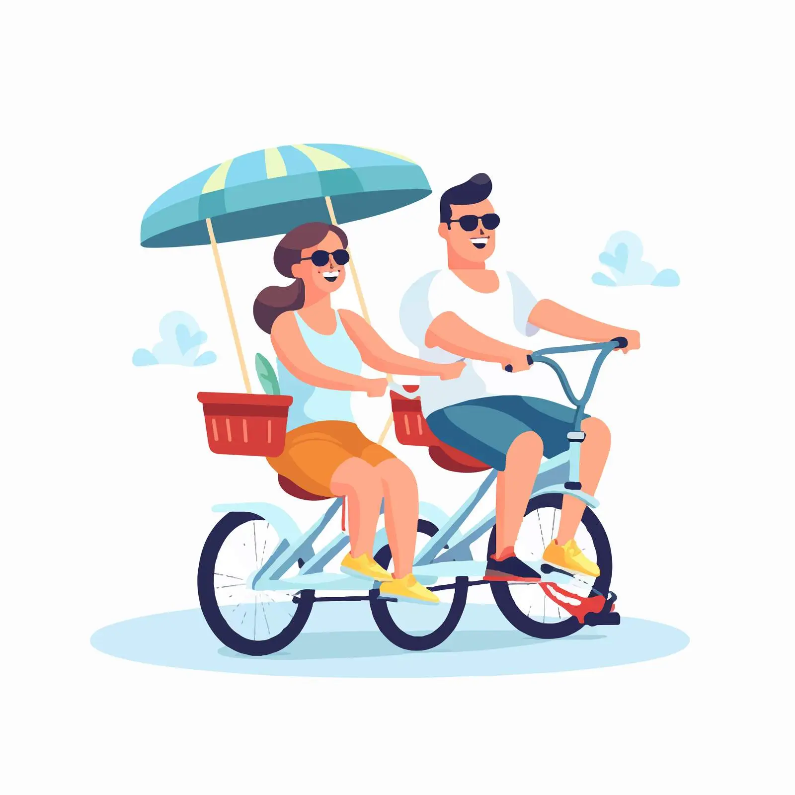 Couple Enjoying a Tricycle Ride Together — free download from Dotvec