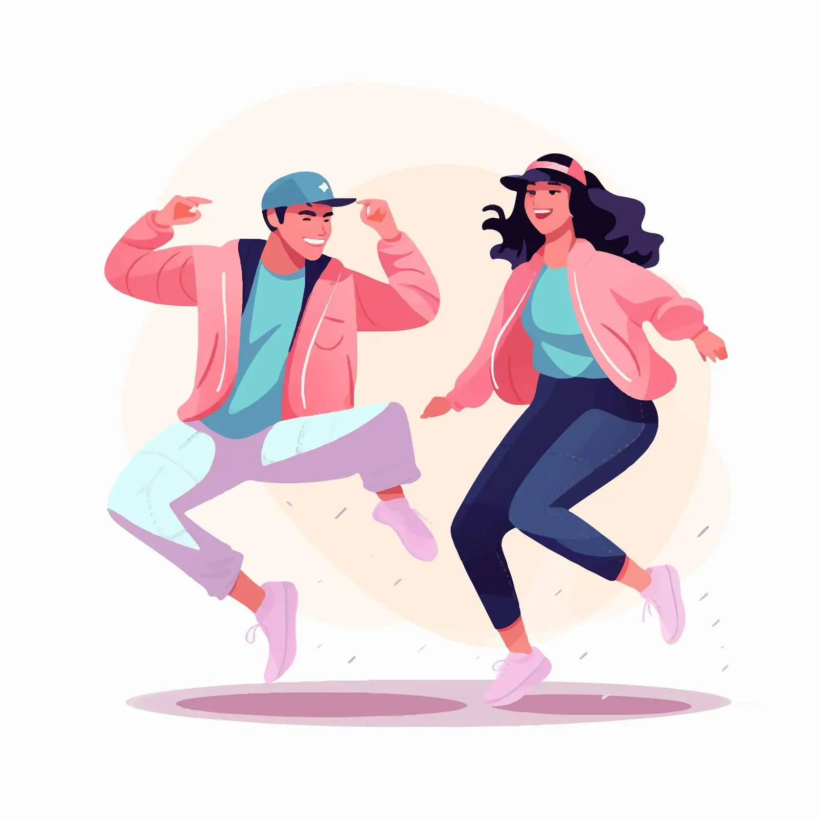 Couple Dancing Hustle Style in Modern Setting — free download from Dotvec