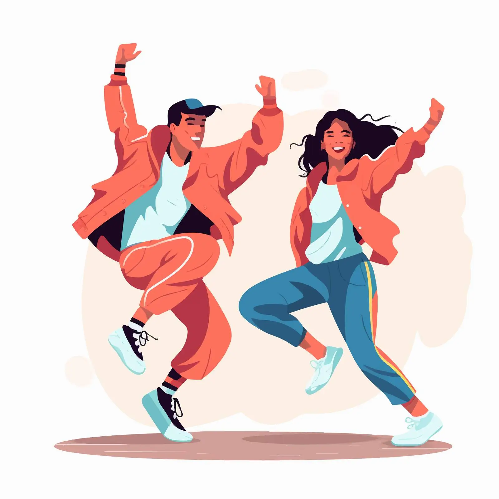 Happy Couple Dancing Hustle Style — free download from Dotvec