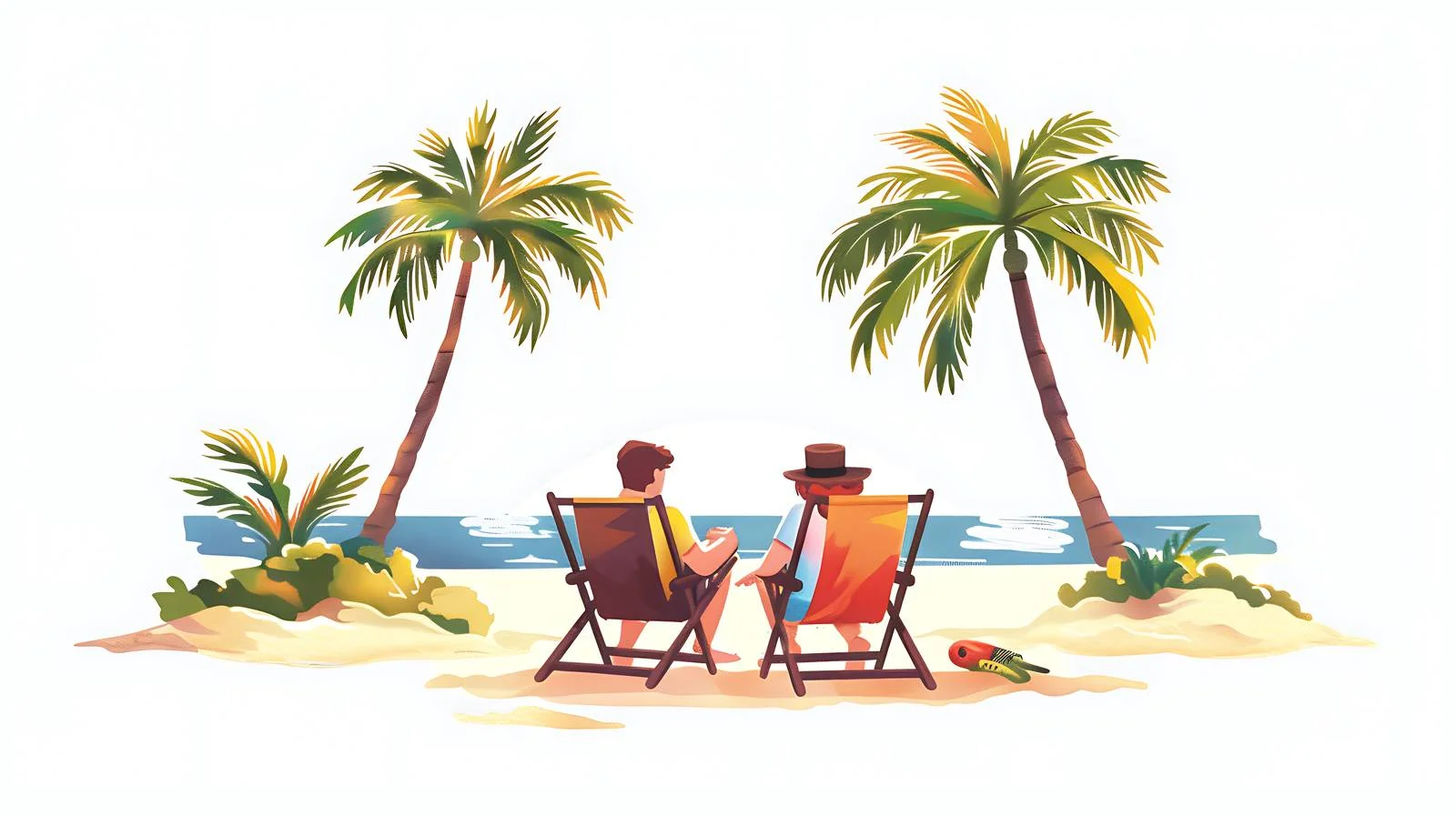 Relaxed Couple on Tropical Beach — free download from Dotvec