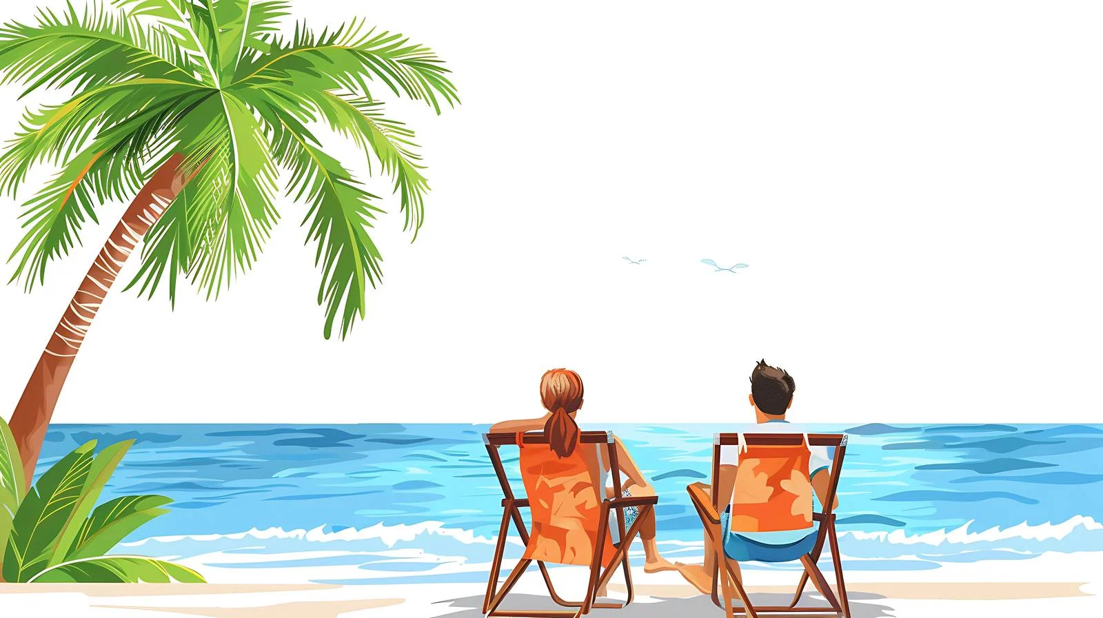 Romantic Beach Chair Scene — free download from Dotvec