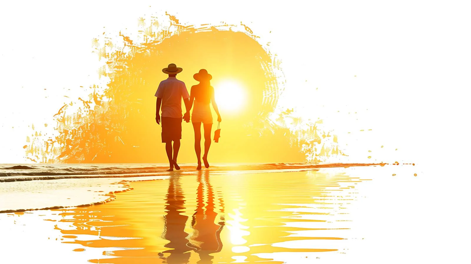 Romantic Beach Sunset Stroll — free download from Dotvec