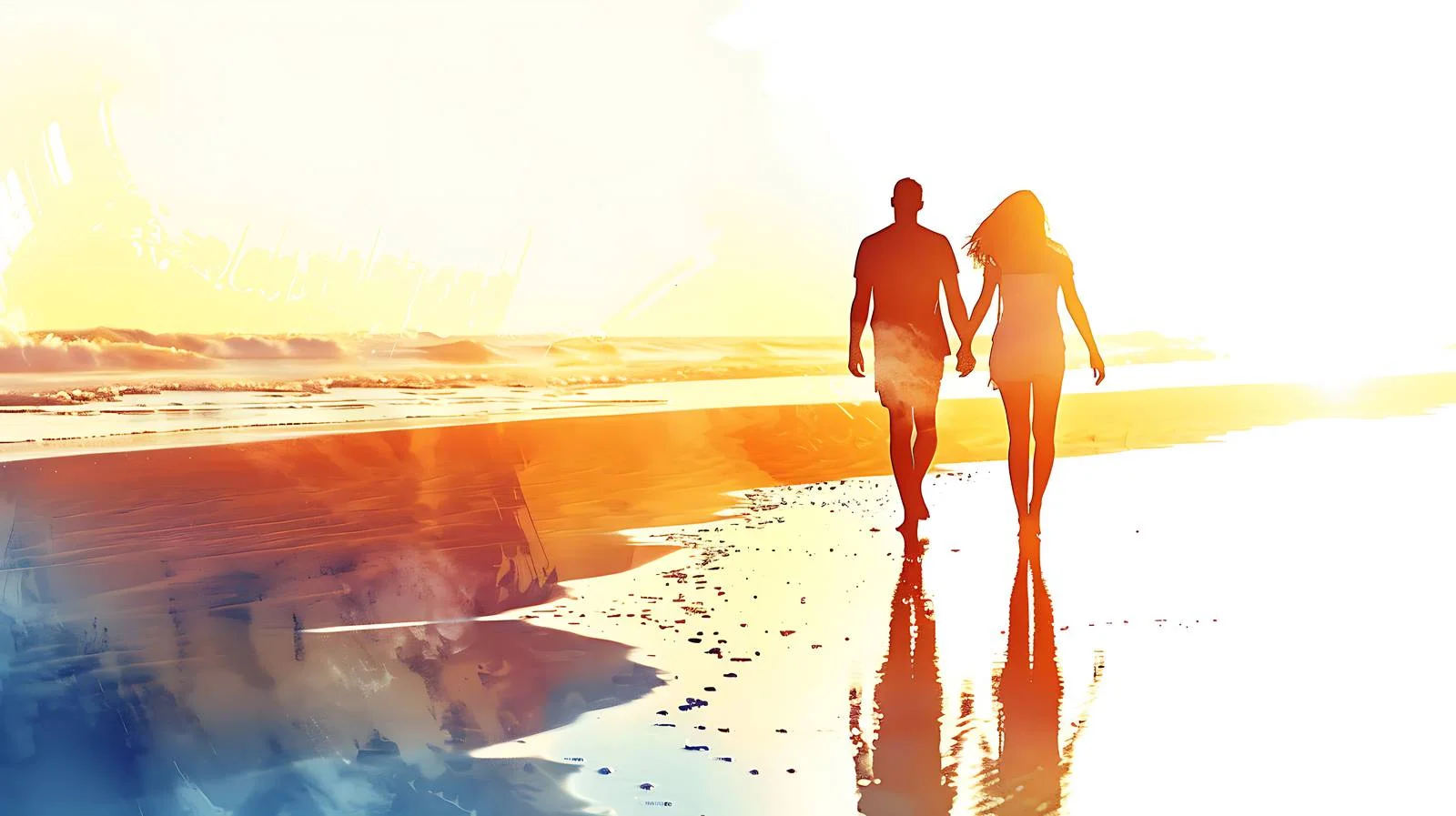 Romantic Beach Sunset Walk — free download from Dotvec