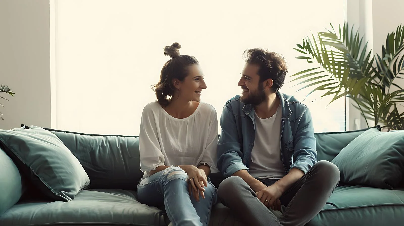 Couple Talking on Couch — free download from Dotvec