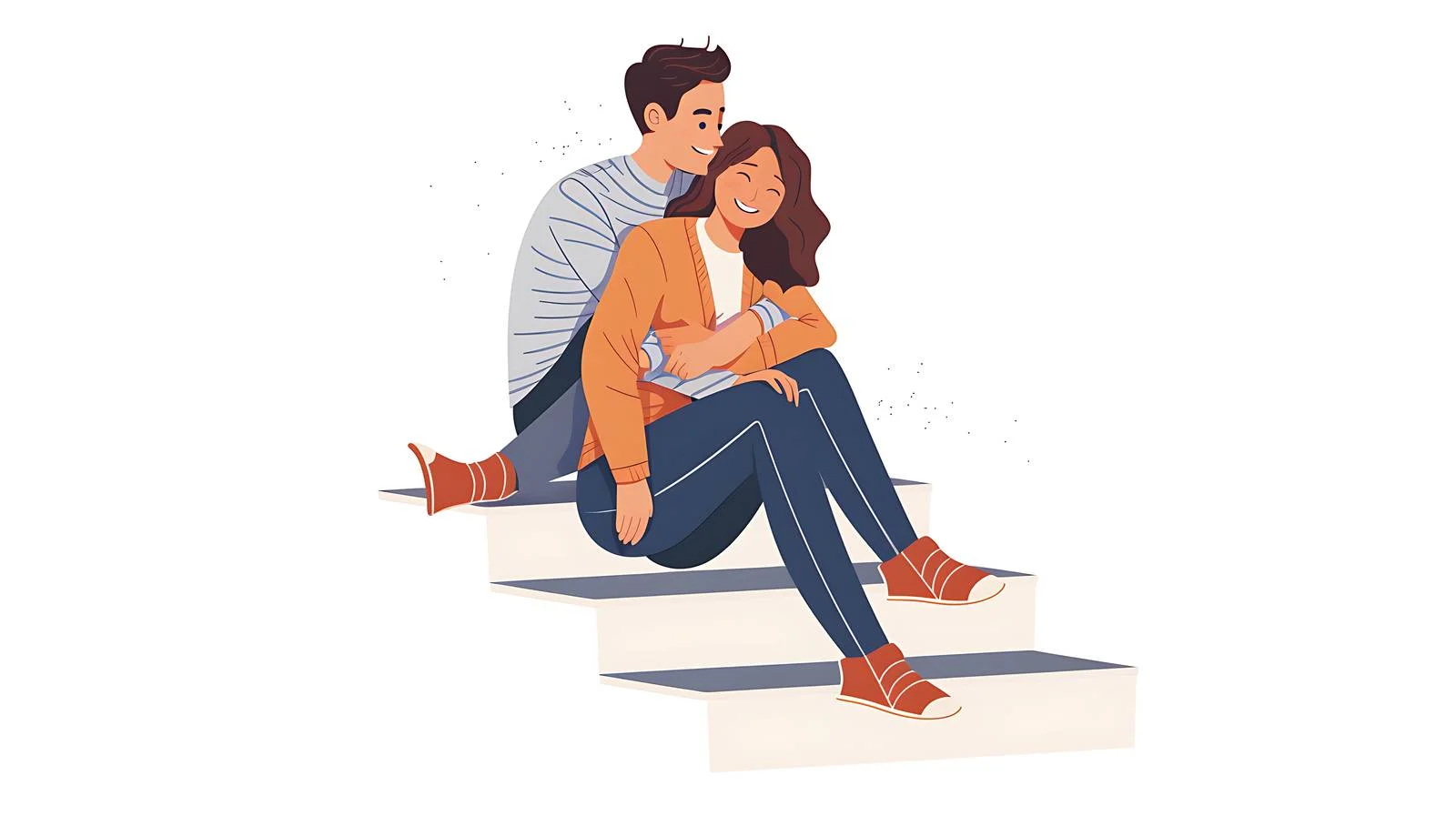 Romantic Stairway Cuddle — free download from Dotvec