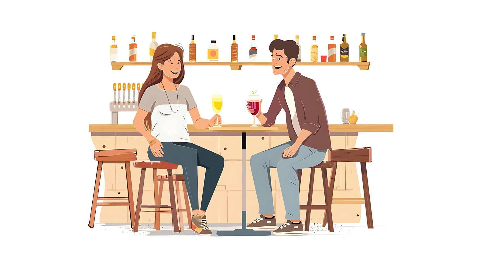 Couple Socializing in Bar — free download from Dotvec