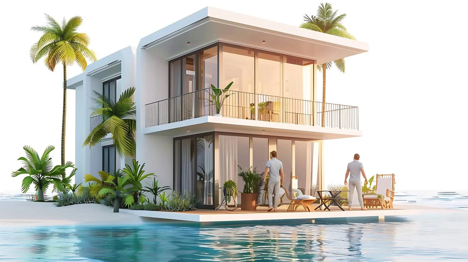 Luxury Beach House Couple — free download from Dotvec