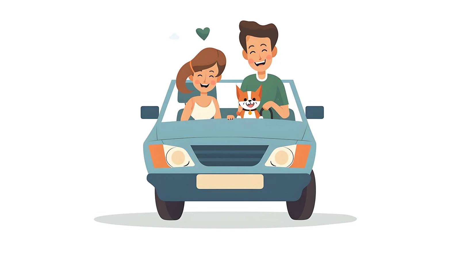 Happy Couple & Small Dog Traveling — free download from Dotvec