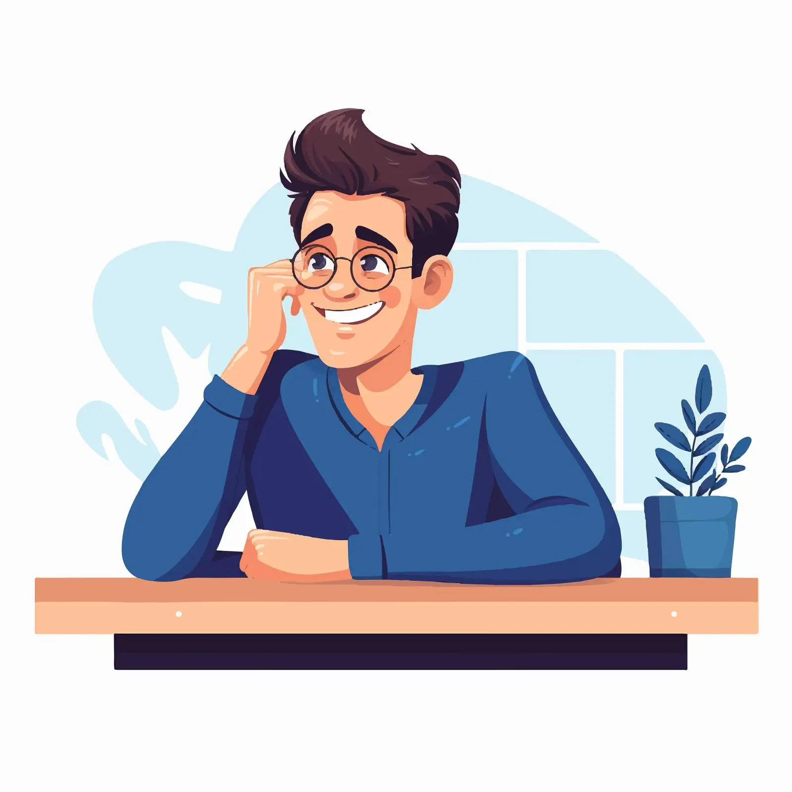 Curious Person Looking Interested in Vector Art – free emotion vectors image from Dotvec