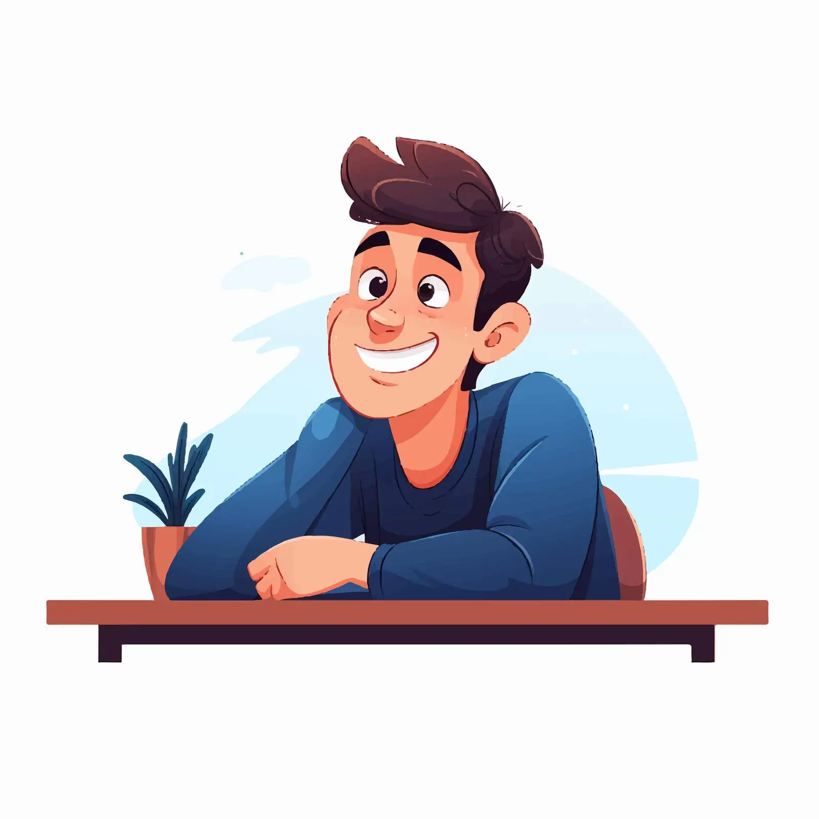 Curious Person Observing with Interest — free download from Dotvec