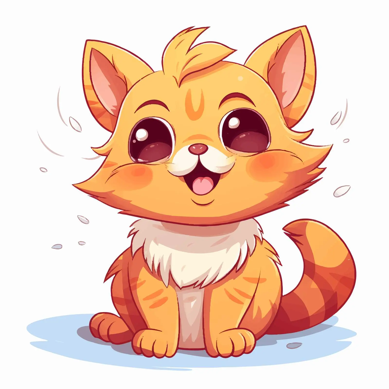 Cute Doodle Cat Illustration for Kids — free download from Dotvec