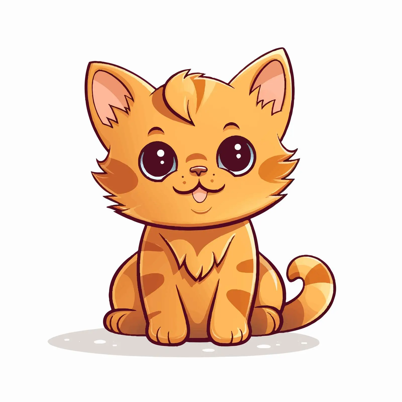 Cute Kawaii Cat Doodle in Kids Style — free download from Dotvec