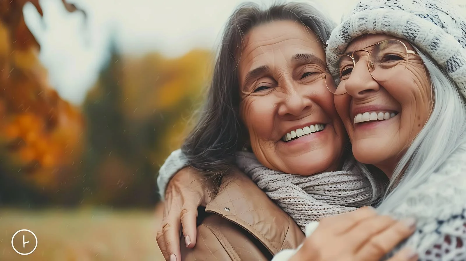 Embracing Senior Mother in Idyllic Park — free download from Dotvec