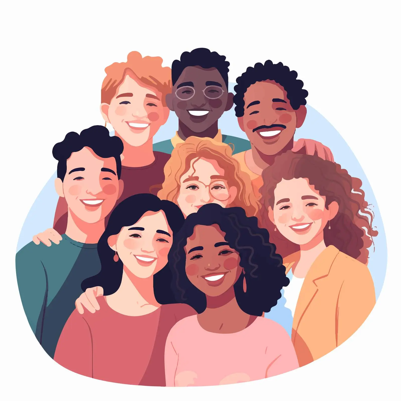 Diverse Group of Young International Friends Portrait — free download from Dotvec